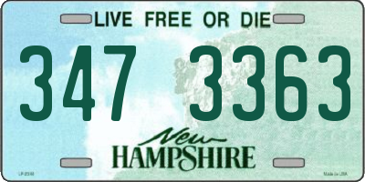NH license plate 3473363