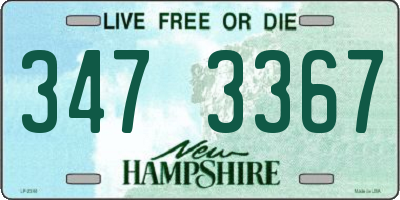 NH license plate 3473367