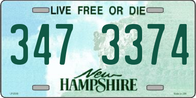 NH license plate 3473374