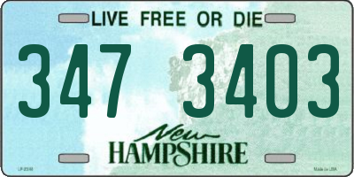 NH license plate 3473403