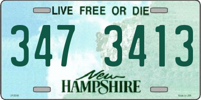 NH license plate 3473413