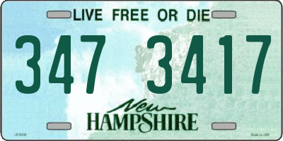 NH license plate 3473417