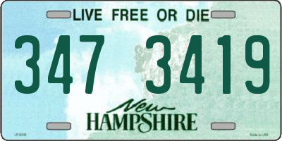 NH license plate 3473419