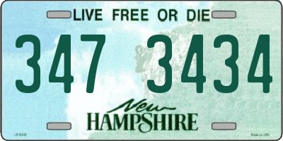 NH license plate 3473434