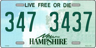 NH license plate 3473437