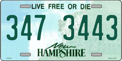 NH license plate 3473443