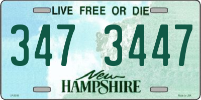 NH license plate 3473447