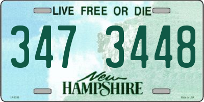 NH license plate 3473448