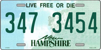 NH license plate 3473454