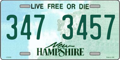 NH license plate 3473457
