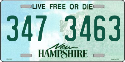 NH license plate 3473463