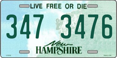 NH license plate 3473476