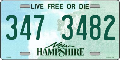 NH license plate 3473482