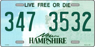 NH license plate 3473532