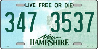 NH license plate 3473537