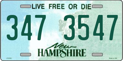 NH license plate 3473547