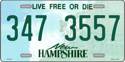 NH license plate 3473557