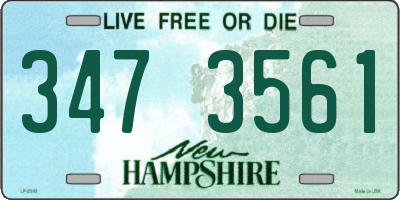 NH license plate 3473561