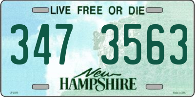 NH license plate 3473563