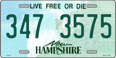 NH license plate 3473575