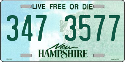 NH license plate 3473577