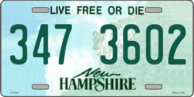 NH license plate 3473602