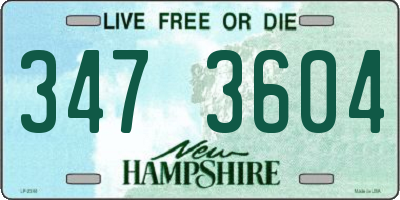 NH license plate 3473604
