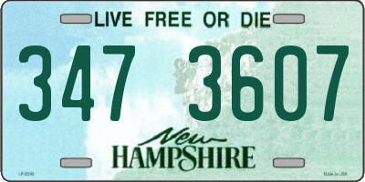 NH license plate 3473607