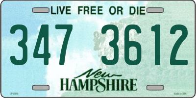 NH license plate 3473612