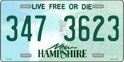 NH license plate 3473623