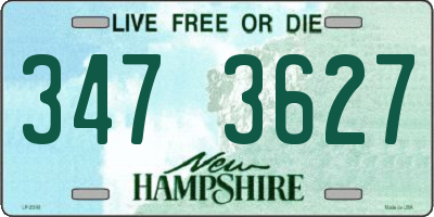 NH license plate 3473627