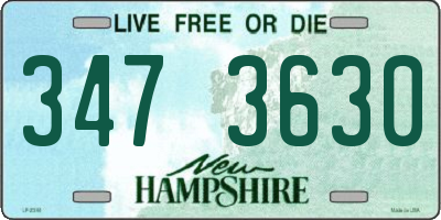 NH license plate 3473630
