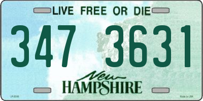 NH license plate 3473631