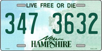 NH license plate 3473632