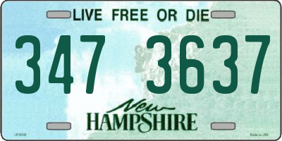 NH license plate 3473637