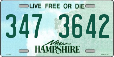 NH license plate 3473642