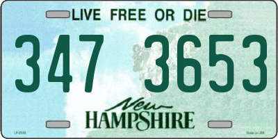 NH license plate 3473653