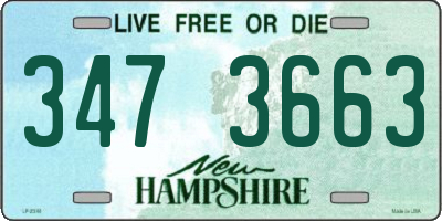 NH license plate 3473663