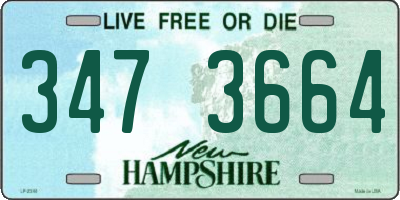 NH license plate 3473664