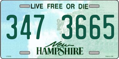 NH license plate 3473665
