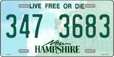 NH license plate 3473683