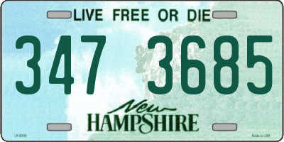 NH license plate 3473685