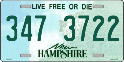 NH license plate 3473722