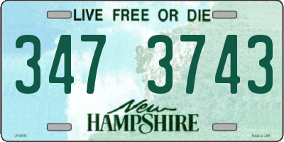 NH license plate 3473743
