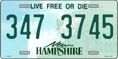 NH license plate 3473745