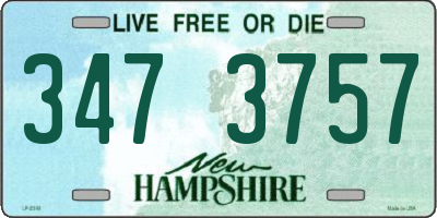 NH license plate 3473757