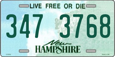 NH license plate 3473768
