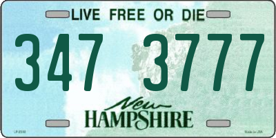 NH license plate 3473777