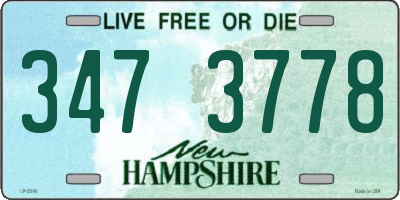 NH license plate 3473778
