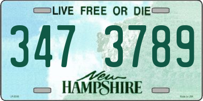 NH license plate 3473789